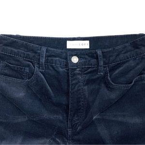 LOFT Cropped Flare Corduroy Pants in Navy, Size 26/2